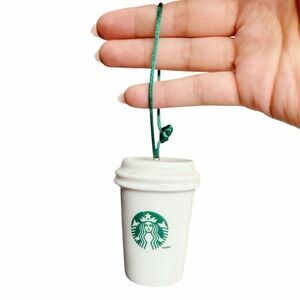 Starbucks 2011 Mini Ceramic Coffee Cup Ornament